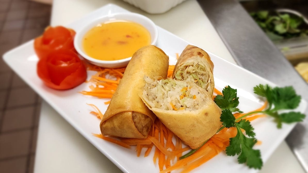 A1. Homemade Spring Rolls (2 Rolls).